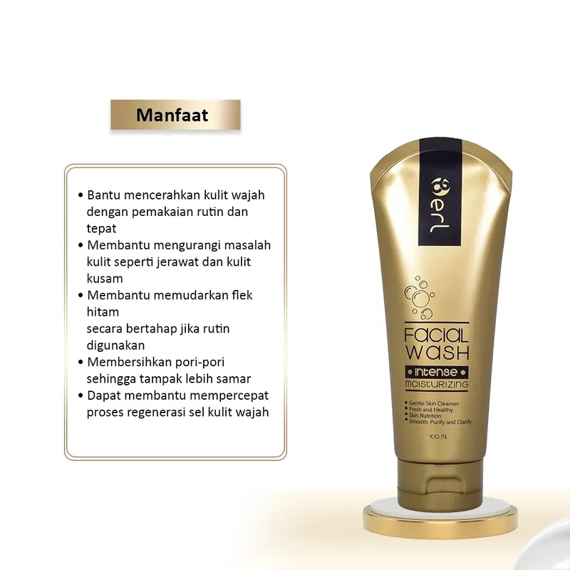 B Erl Intense Moisturizing Facial Wash Sabun Cuci Wajah Berl Cosmetics Hitam Kering 7