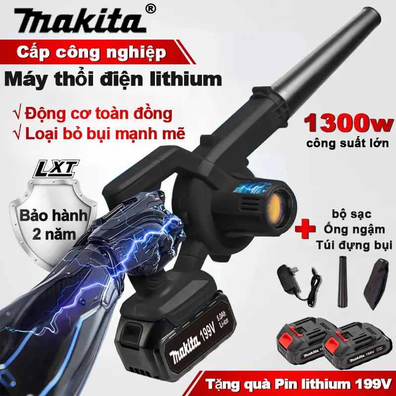 máy thổi bụi cầm tay makita,Máy thổi phản lực,máy thổi lá tốc độ,đa năng,pin 10 cell dung lượng cao