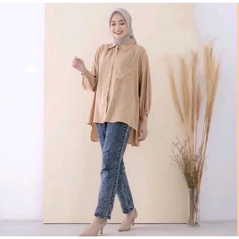 HANNA SHIRT - KEMEJA RAYON OVERSIZE Crew Neck 5