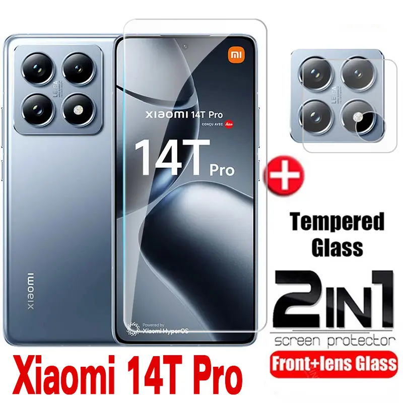Miếng Dán Kính Cường Lực 2 Trong 1 Cho Xiaomi 14T Pro 14TPro Xiaomi 14 T Ultra Xiaomi14TPro 4G 5G 2024 Bảo Vệ Màn Hình Ống Kính Sau Máy Ảnh Kính Bảo Vệ Ống Kính Mặt Trước Bao Phủ Toàn Bộ