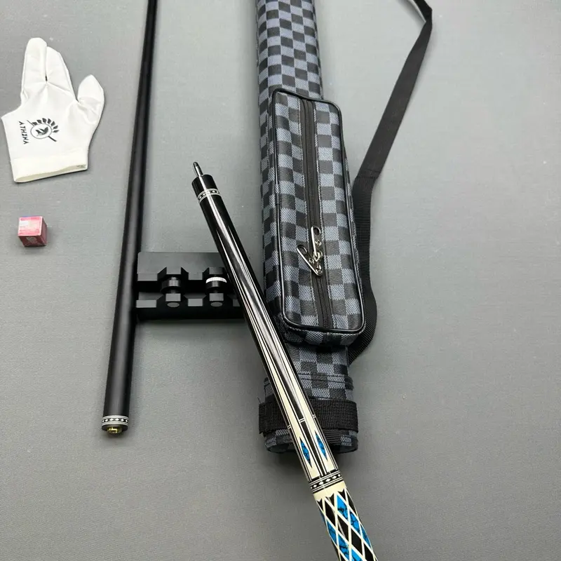 [6/PCB1-2] Cơ bida lip phủ carbon Taile kẻ caro xanh. Cơ bida •• “CƠ PHỦ CARBON PHỦ KẺ CARO XANH DƯƠNG” 2