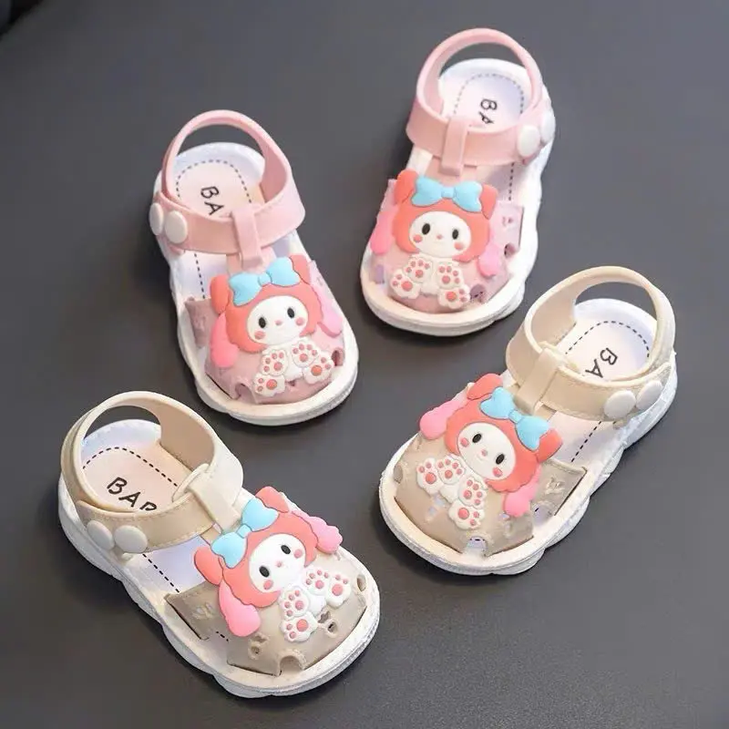 Dép Sandal RỌ Hình Búp Bê Tập Đi Cho Bé Gái Đế Chống Trượt - Thương Hiệu ABC