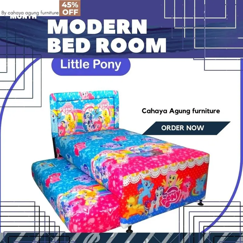 RANJANG SORONG KASUR SPRING BED OLYMPIC 2 IN 1 little pony * 0