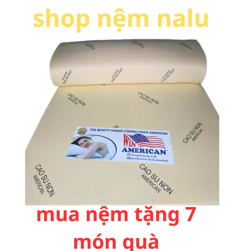Nệm  1m, 1m2, 1m4, 1m6, 1m8, 2m, 2m2 Dày 5cm cao su non american  êm ái (đủ kích thước) nệm 1