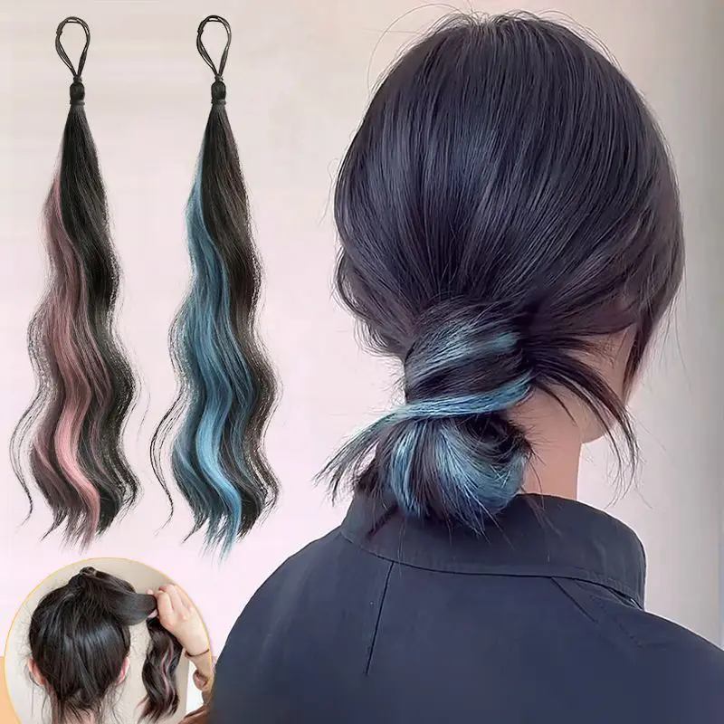 Bộ Dây Buộc Tóc, Kèm Băng Đô, Dây Buộc Tóc Thời Trang, Phong Cách Hip Hop Ngọt Ngào, Điểm Nhấn Độc Đáo, Thích Hợp Cho Độ Tuổi 14, Có Thể Đeo Được, Thiết Kế Khối Màu
