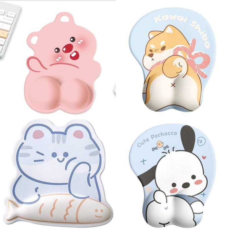 Lót chuột có đệm cổ tay siêu êm ái, pad chuột dày 4mm, phụ kiện văn phòng 24/7.