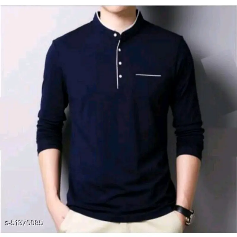 BAJU KOKO Kaos lengan panjang pria kerah Shanghai cotton Combed 24 S Casual 0