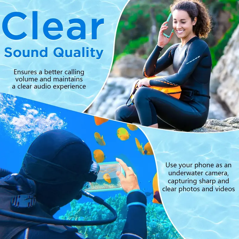 Multifunctional Waterproof Phone Case, 1 Count Phone Protector with Touch Screen, Suitable for Most Phone Models, Designed for Swimming Diving 7