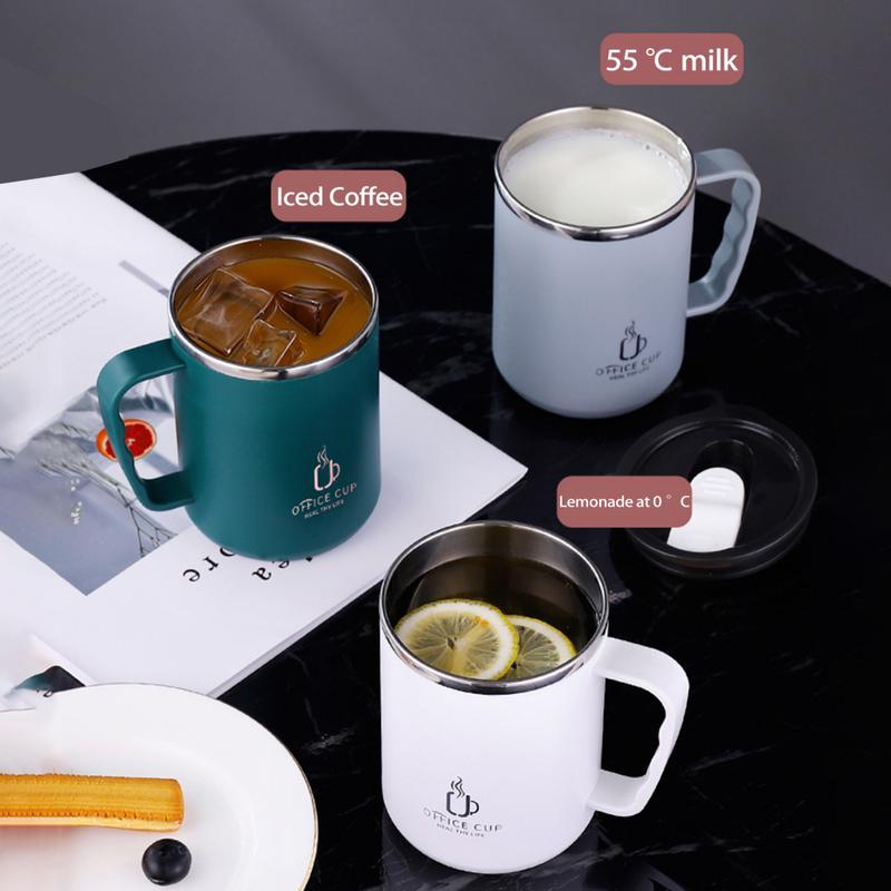 murdyhg Milk Cup Practical Coffee Mug 4 Colors Double-layer Mug ...