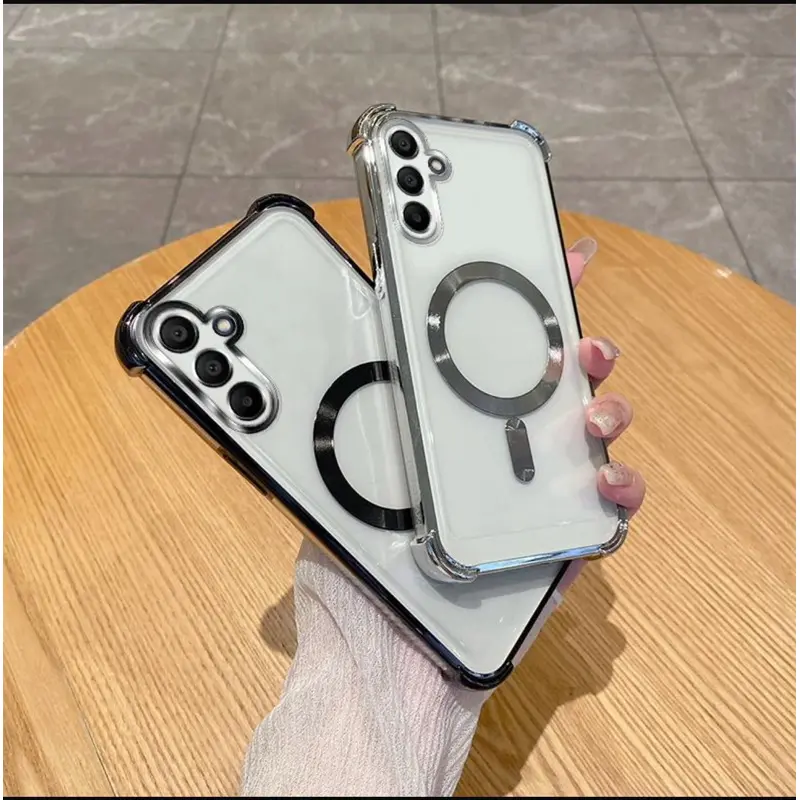 Case Magsafe Clear Samsung Galaxy A16 / A06 / A55 5G / A35 5G / A15 5G 4G / A25 5G / A34 5G / A24 / A32 4G / A73 5G / A33 5G / A51 / A22 4G / M32 Softcase wirless Charging magnetic transparan bumper silikon cover lembut