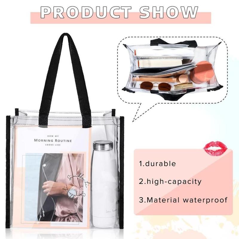 Product Introduction of Túi tote trong suốt PVC, dung tích lớn, trong suốt, thích hợp cho mỹ phẩm và mua sắm, được làm bằng nhựa, túi thạch may trên ô tô, hàng mới về 12