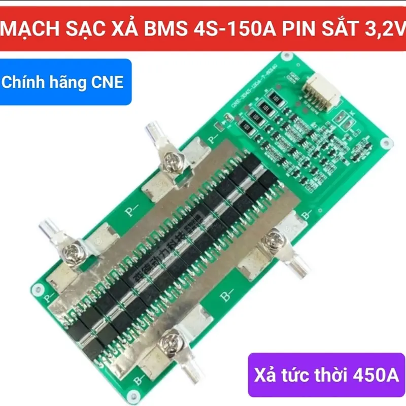 Mạch Sạc Xả BMS 4S 150A pin sắt photphat 3.2V, xả tức thời 450A 0