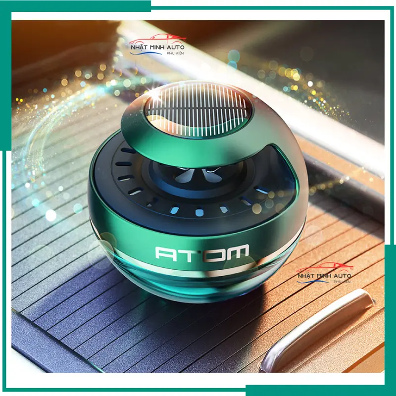 Nước hoa xe hơi cao cấp ATOM có cánh quạt quay bằng năng lượng mặt trời, hương thơm tự nhiên  Nội Thất 5