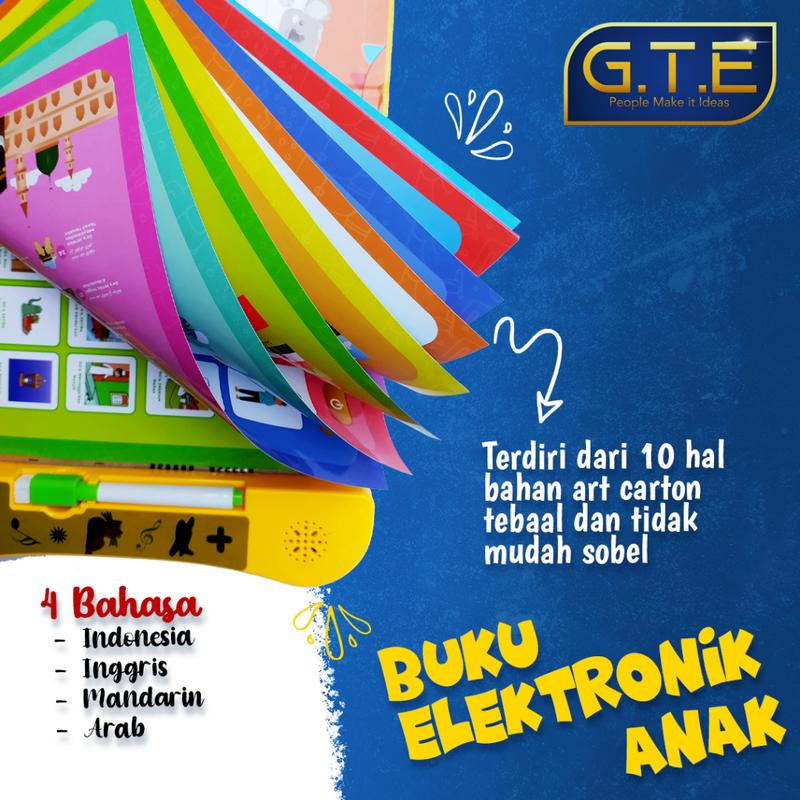 READY STOK Buku Pintar Elektronik Anak VIRAL 4bahasa[Arab Indonesi Inggris Mandarin]/ E Book Pintar Anak/ E BOOK Anak Islami / E BOOK anak 3