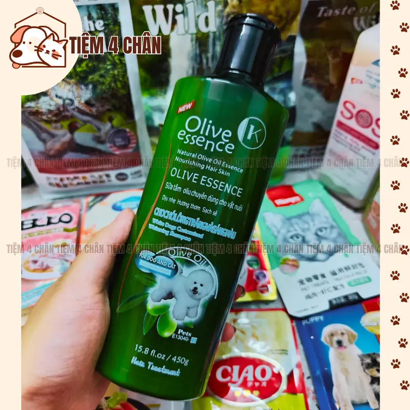 (450ml) Sữa tắm Olive Essence cho chó mèo các mùi - Chính hãng Kỳ Nam - cùng NPP với SOS 4