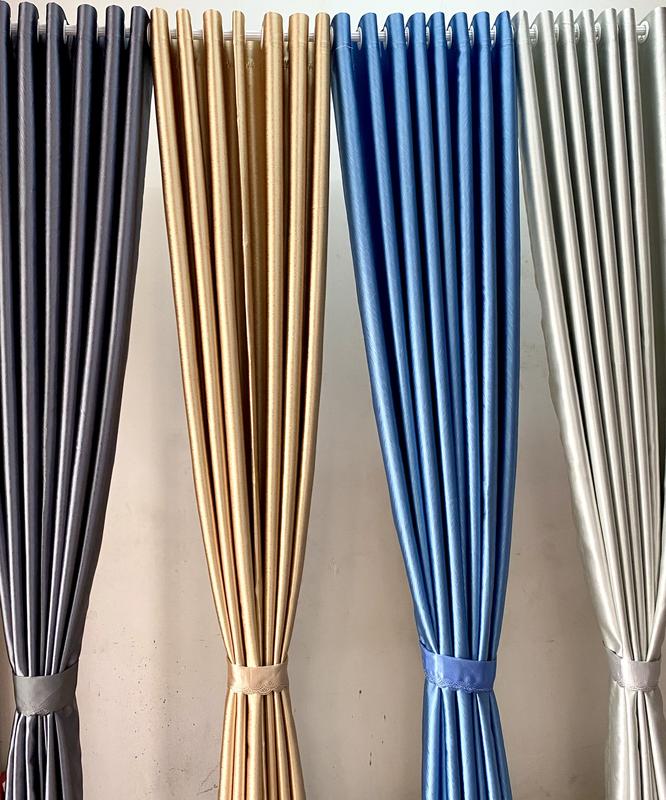 Rèm khoen cửa chống nắng (CHƯA BAO GỒM THANH TREO) chất liệu gấm cao cấp, nhiều kích thước, chống nắng 97%