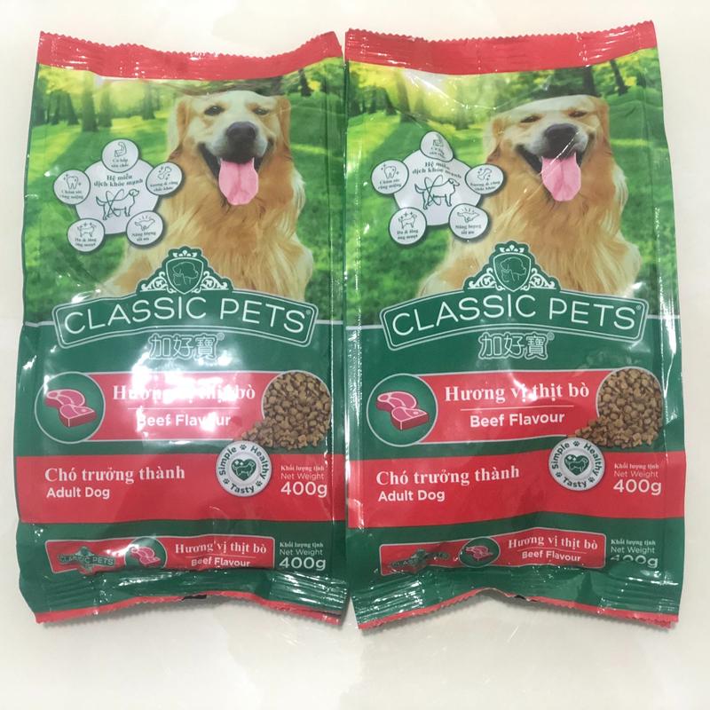 Thức ăn hạt cho chó trưởng thành Classic Pets dạng túi 400g