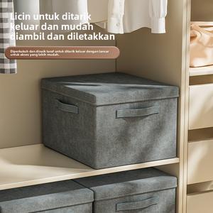 Kotak Penyimpanan Berkapasiti Besar, Tebal dan Boleh Dilipat, Sesuai untuk Kuilt dan Pakaian, Kalis Habuk dan Kelembapan, Tahan Lama, Kotak Penyusun untuk Kegunaan Rumah Supplies large capacity balkoni kotak & tong penyimpanan