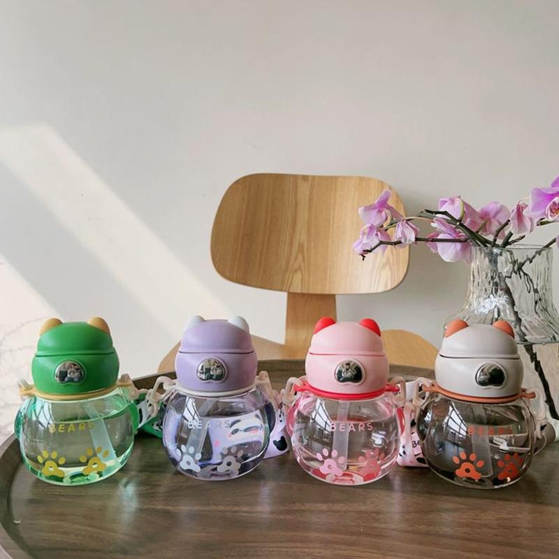 Cute Portable Childrens Sippy Cup, Fashionable Portable Handle Design, Coffee Cup, Cartoon Childrens Water Cup, Portable And Large Capacity 1