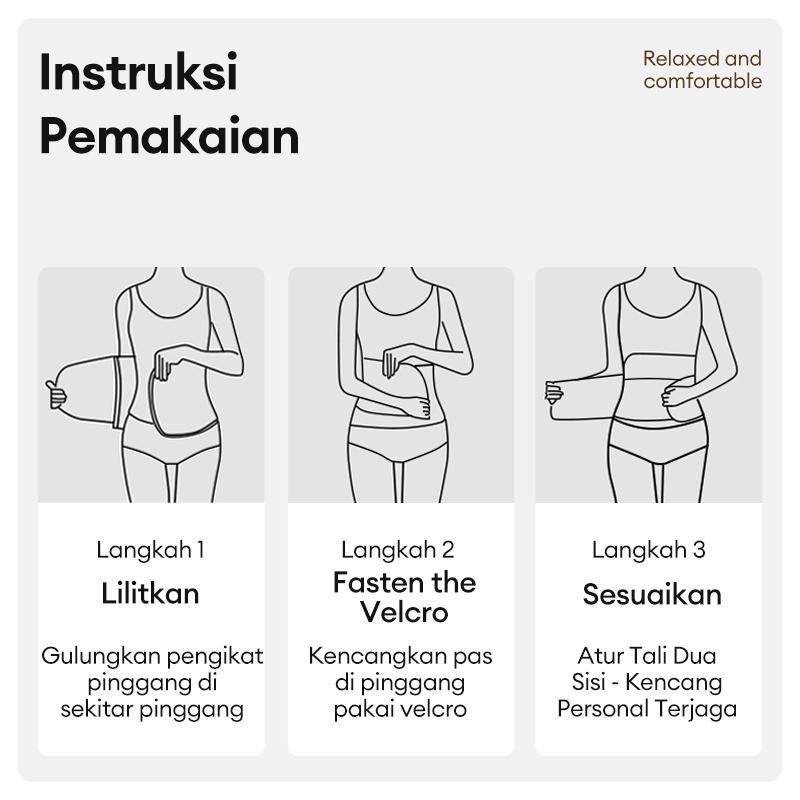 Korset Pasca Melahirkan Nano Bambu - Tidak Pengap & Bernapas - Mengurangi Nyeri Punggung & Mendukung Pemulihan Pasca Caesar/Normal