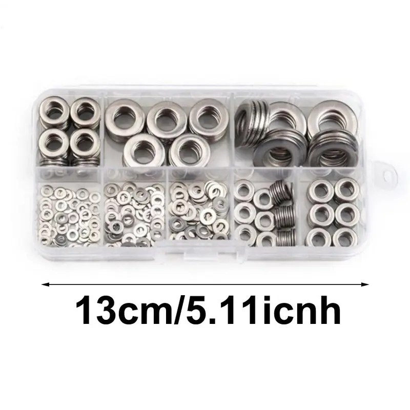 Stainless Steel Flat Washer Set, Durable Round Washer Set Suitable for Home Decoration and Factory Repair 1