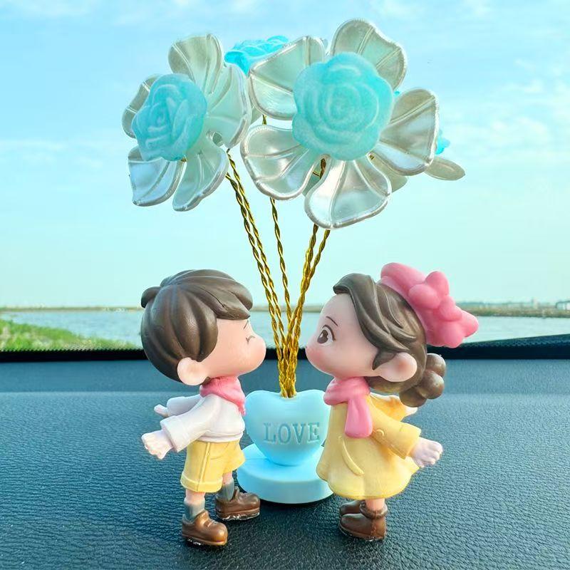 Búp Bê Nhân Vật Cặp Đôi Hôn Mặt, Đồ Trang Trí Tự Làm, Đồ Trang Trí Nhỏ Cảnh Quan Siêu Nhỏ, Thích Hợp Cho Xe Hơi Và Máy Tính Để Bàn 5