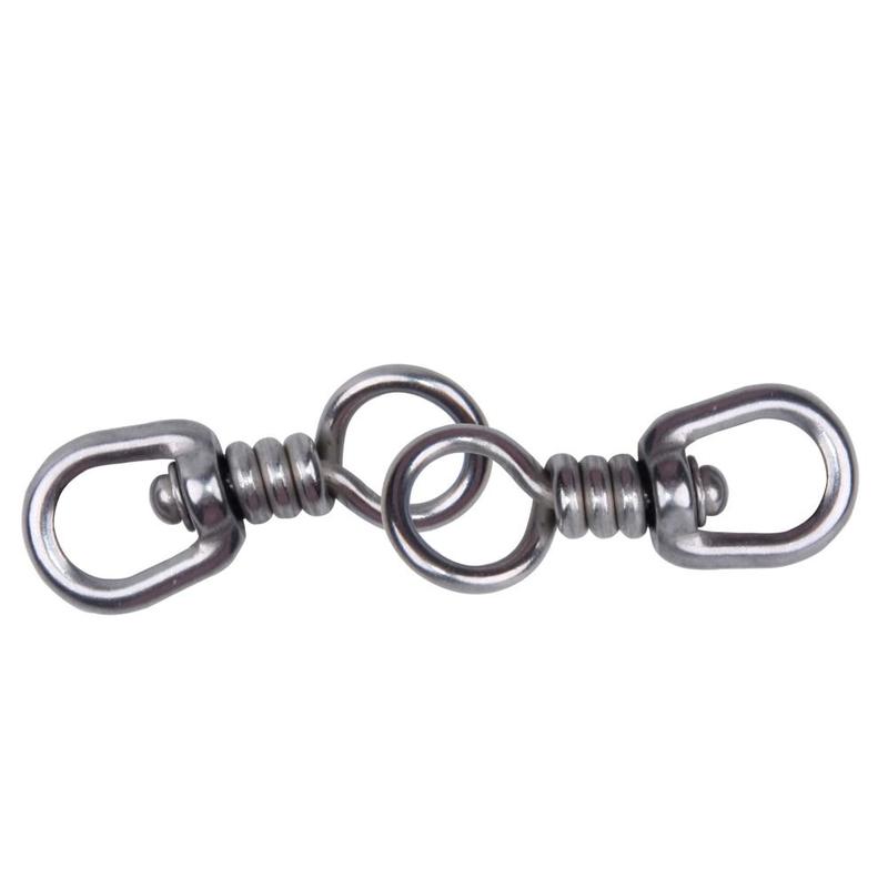 Product Introduction of LUOLULU Fishing Accessories 304 Stainless Steel Fishing Connector Pin High Strength Ball Bearing Fishing Swivels Corrosion Resistance Smoothly Spin Lure Line Connector Fishhook 17