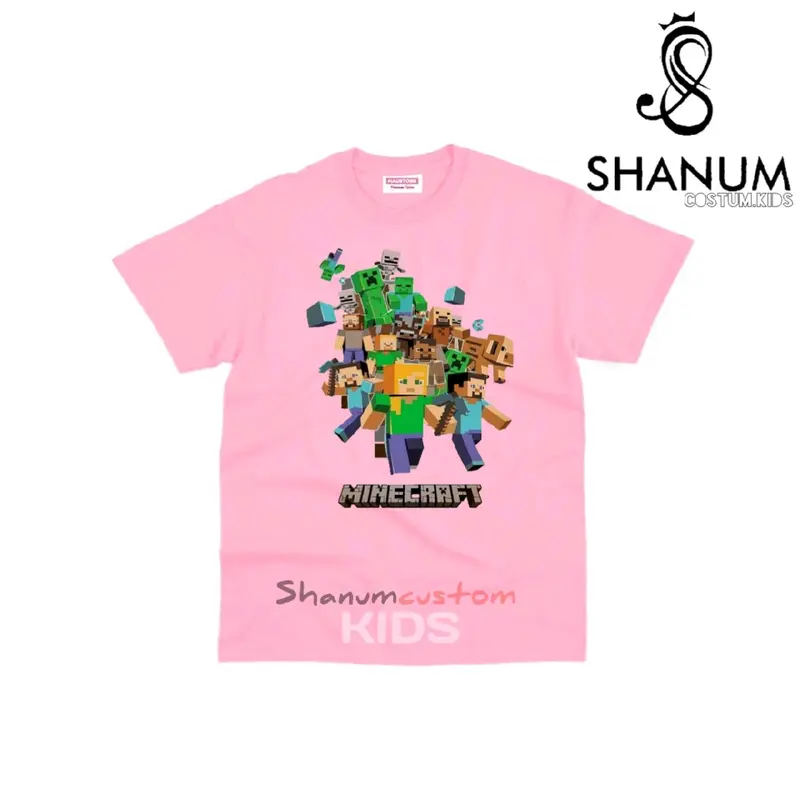 BAJU KAOS ANAK MINECRAFT BAHAN KATUN COMBET 30S PREMIUM/TERMURAH 7