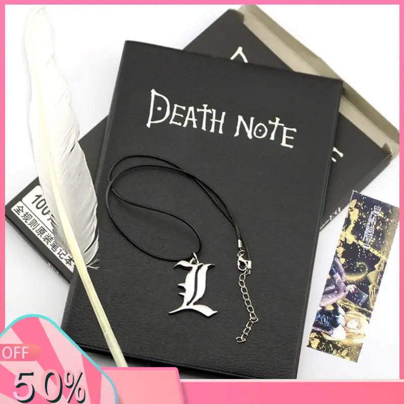 【Ready】Sổ tay bìa da in họa tiết anime death note[Có hộp và tặng kèm bút lông, kẹp sách]-sổ death note/sổ da/sổ note