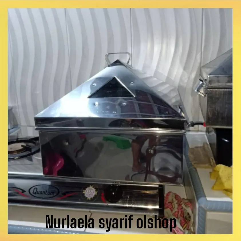 Klakat Kukusan Kotak Persegi Dimsum Stainless 35cm