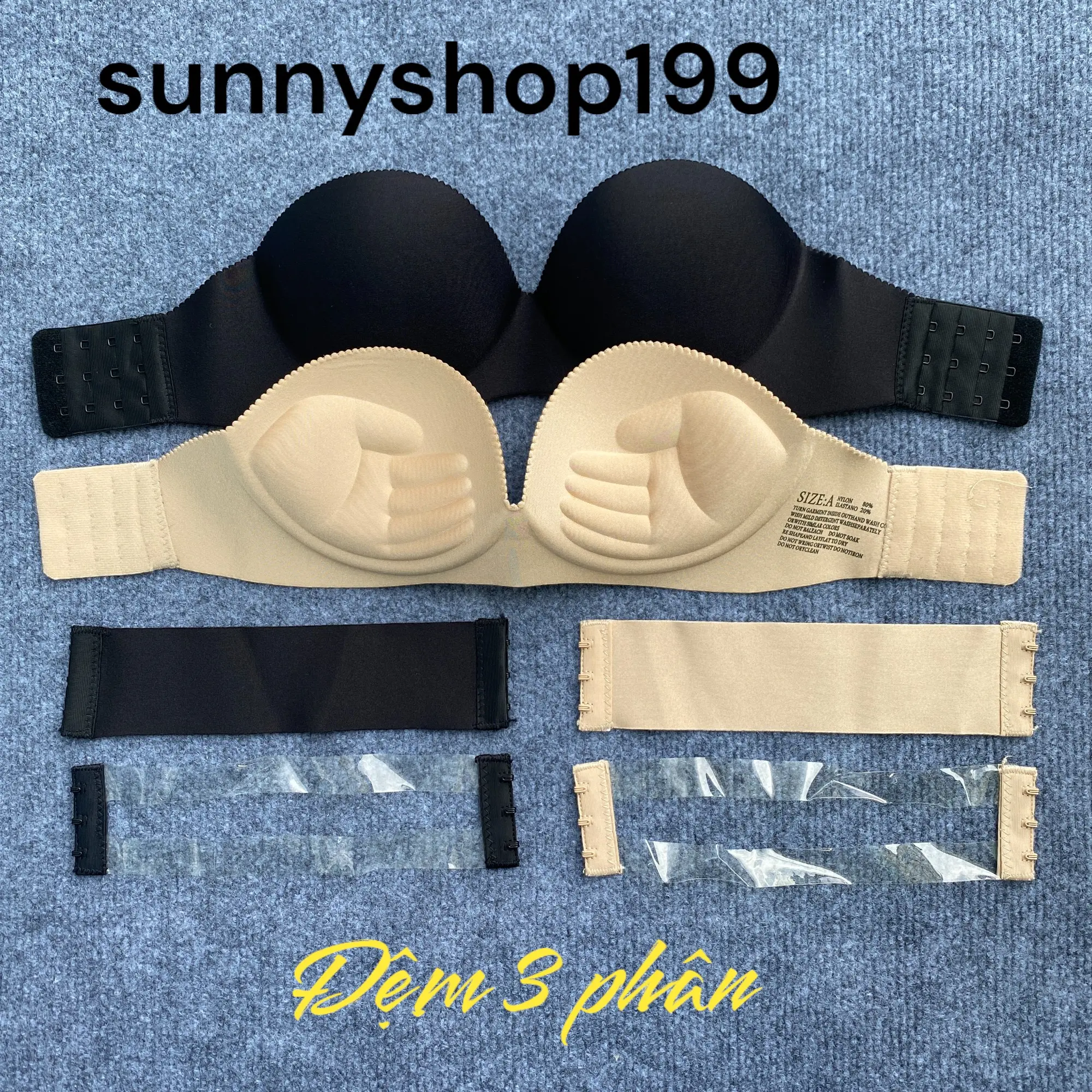 Aó lót nữ không dây Cup Ngang chống tụt đệm bàn tay 3 phân .