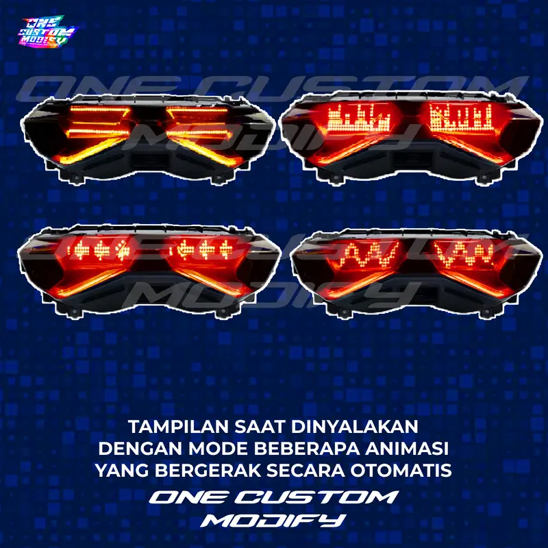 Stoplamp Running Text Animasi New Nmax 155 Lampu LED Rem Belakang Modifikasi Variasi Motor 2