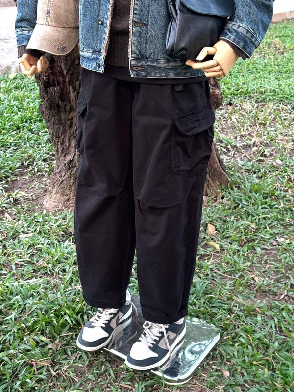 Quần Kaki Baggy Nam Túi Hộp, Quần Cargo Pants Menswear Form Rộng Chất liệu Cotton Kaki TOL D106 3