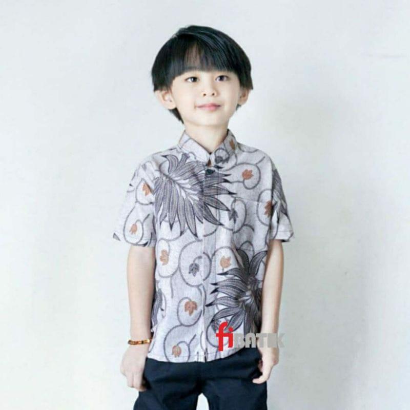 Product Introduction of Baju Batik Anak Laki Laki Umur 1-13 Tahun Terbaru / Atasan Hem Kemeja Lengan Pendek Anak Cowok Murah Bahan Katun 2