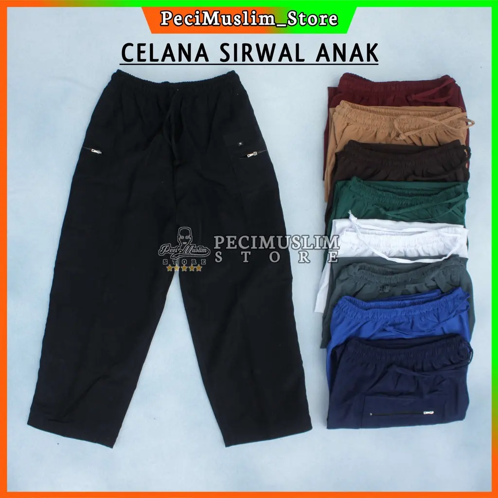 Celana Komprang Sirwal Pangsi Anak Laki Laki 4-13 Tahun