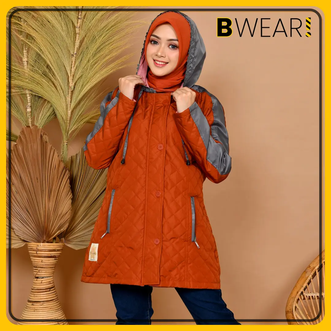 Jaket Wanita Kekinian Korea Mukamiqu Bellova Hijab Muslimah Semi Parka