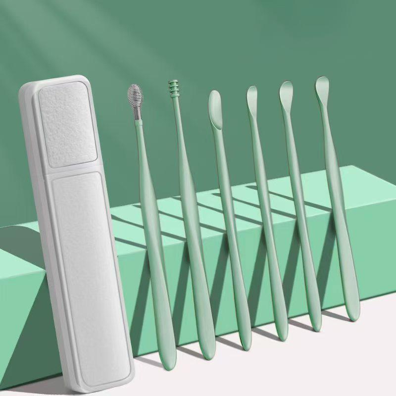 Product Introduction of 6pcs/Set Ear Cleaning Kit Ear Picking Tool Set Pocket Ear Wax Remover Cleaner Spoon Protector Ear Pick Organizer Case 26