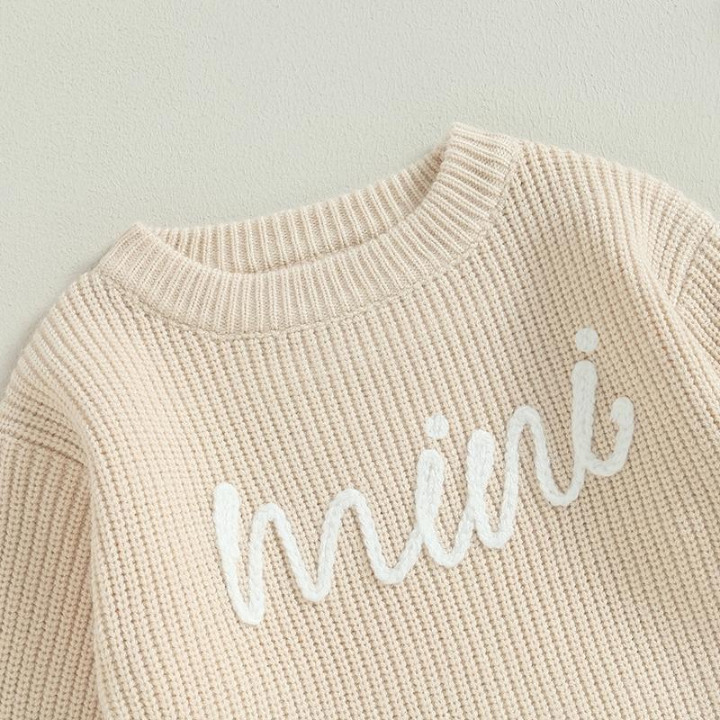 Product Introduction of Newborn Baby Boys Girls Sweater Rompers Letter Embroidery Crew Neck Long Sleeve Infant Jumpsuits Fall Toddler Clothes Knit Bodysuits 0 3 6 9 12 24 Months 37