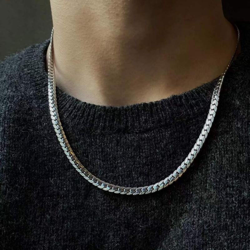 Product Introduction of Dây chuyền titan nam màu bạc đẹp kiểu dáng basic phong cách unisex hiphop không gỉ  MDSTORE DC10 4