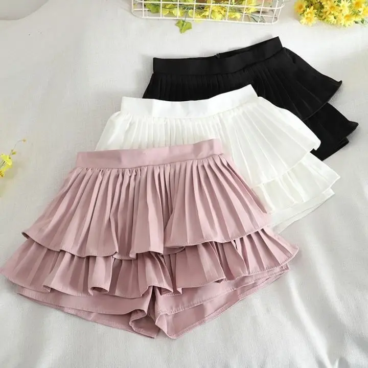 Váy dập ly 2 tần xinh xỉu # mã 04 Nữ Women Voan Xếp Ly Kem