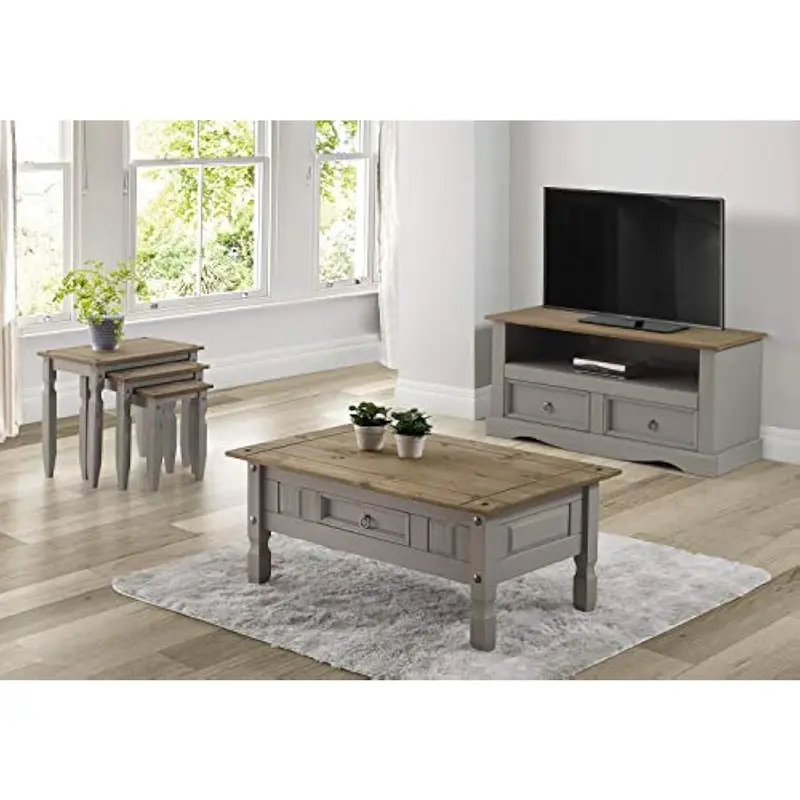 Corona Grey Wax 1 Drawer DVD Rack Bookcase 4
