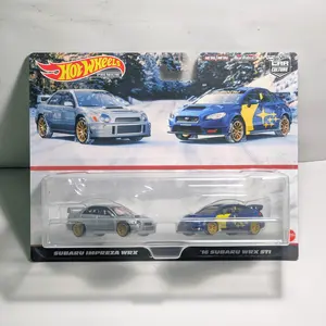 Hot Wheels Premium 2-Pack Subaru Impreza WRX 16 Subaru WRX STI - Diecast Mainan Mobil Balap