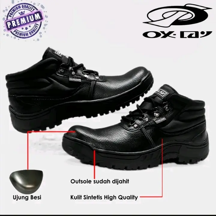 OXLAY sepatu safety tali Boot terlaris