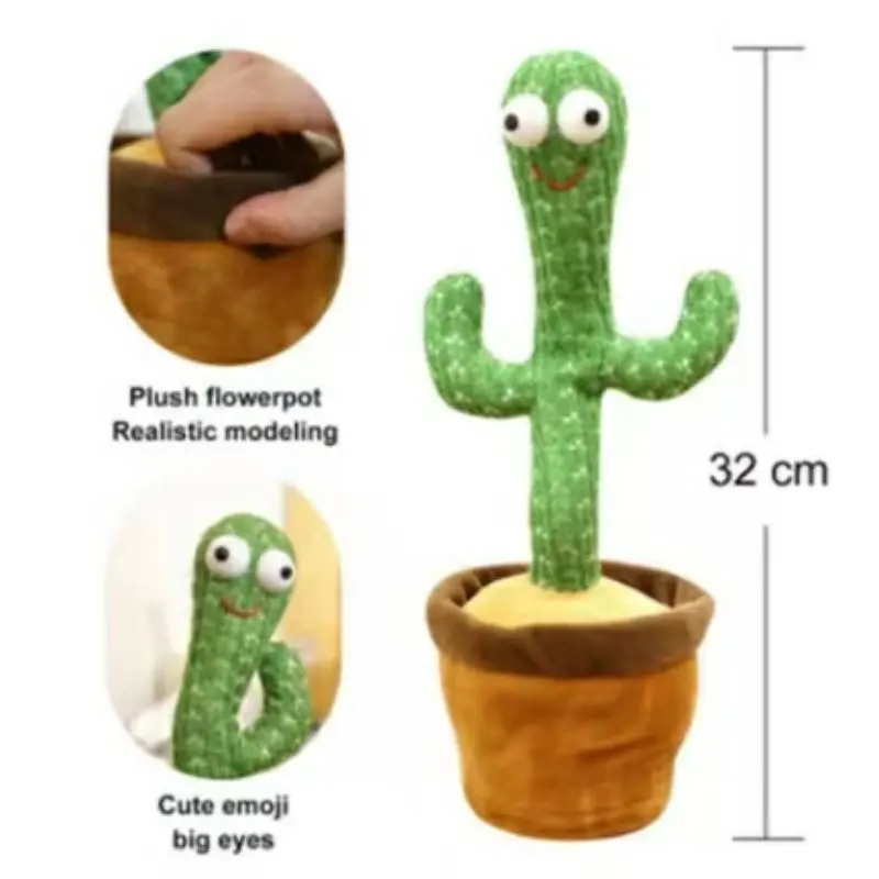 Boneka Pintar Kaktus Joget Dancing Joged Cactus Toy 2