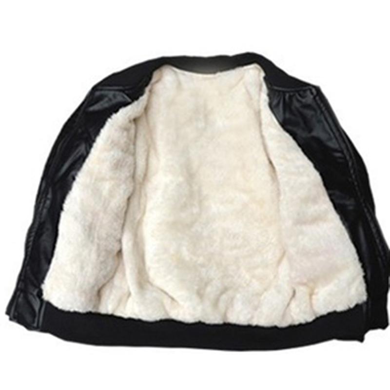 Product Introduction of Jaket bergaris bulu untuk kanak-kanak, tanpa baldu, fesyen, kacak, hangat, pakaian kanak-kanak 16