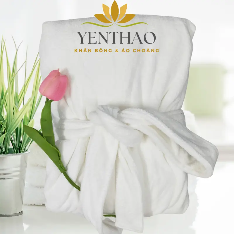 Áo Choàng Tắm Khách Sạn Cao Cấp Bông Lông Cừu YenThao Towels 100% Organic Cotton Nữ Women Dress 3