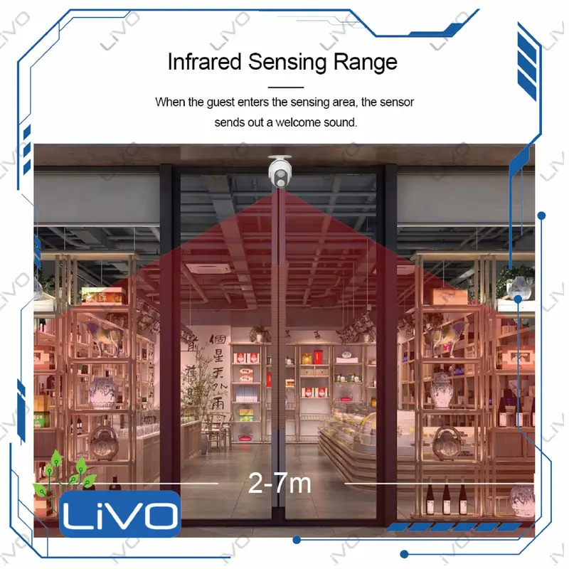 Sensor Gerak Tamu Wireless CACAZI V037 Doorbell Infrared Motion Detector 4