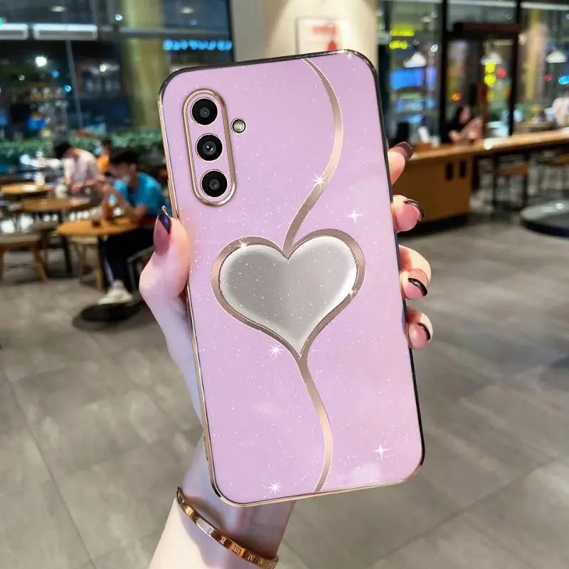 Heart Pattern Phone Case, Anti-slip Phone Protective Cover, Phone Accessory Compatible with Samsung Galaxy A04S A05S A06 A13 A14 A15 A16 A24 A25 A34 A35 A52 A52S A53 A54 A55 S22 S23 S24 Plus Ultra FE Series, Casing 5