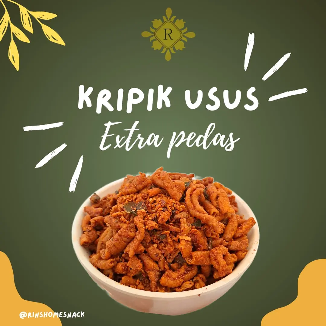PROMO !!! Kripik Usus Ayam Crispy Pedas Daun Jeruk 500gr
