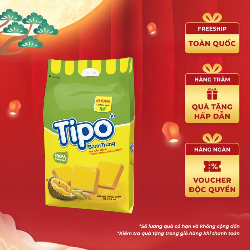 Bánh Tipo Trứng Nướng Sầu Riêng 220g Hữu Nghị